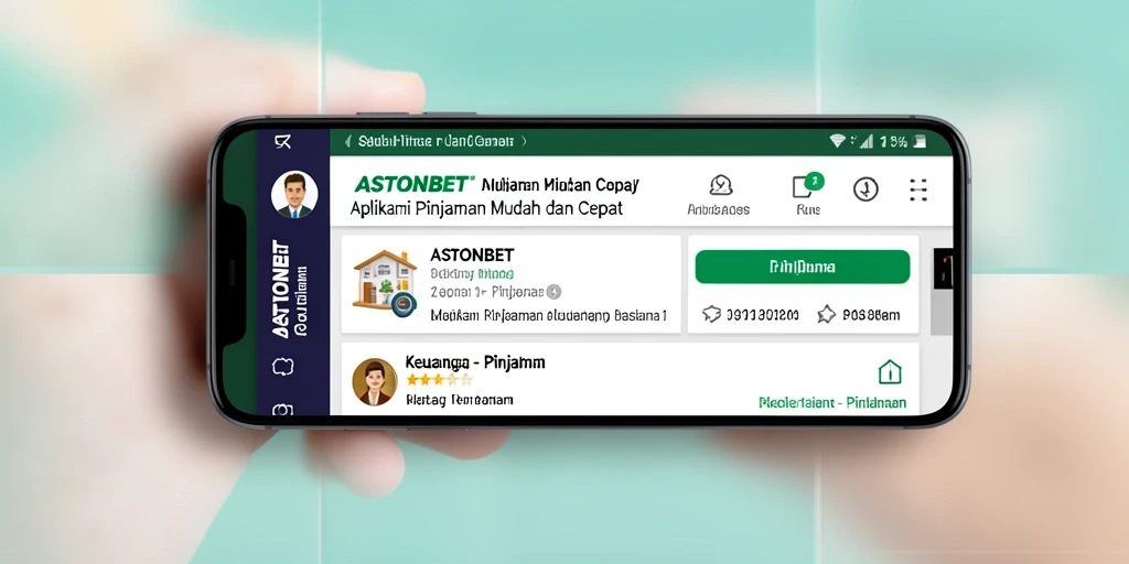 Antarmuka pengguna aplikasi Pinjaman ASTONBET yang sederhana dan intuitif.