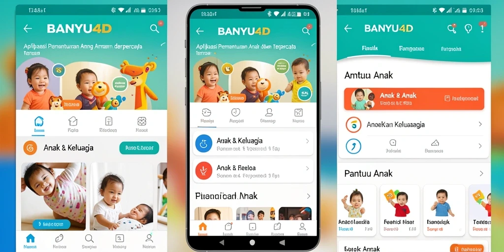 Tampilan antarmuka BANYU4D yang sederhana dan intuitif untuk Pantau Anak.
