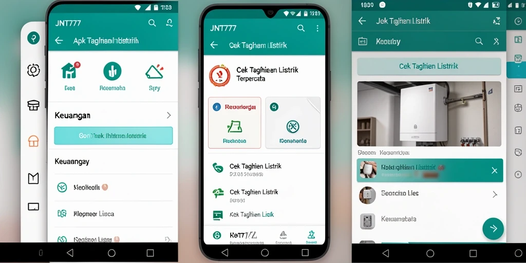 Antarmuka JNT777 untuk cek tagihan listrik yang intuitif