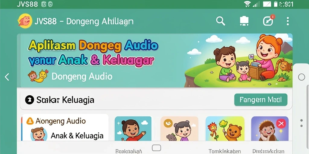 Antarmuka JVS88 yang menarik dan interaktif untuk anak-anak.