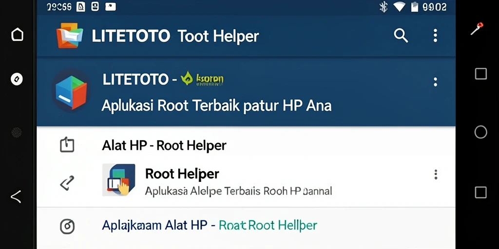 Antarmuka LITETOTO yang intuitif untuk Root Helper.