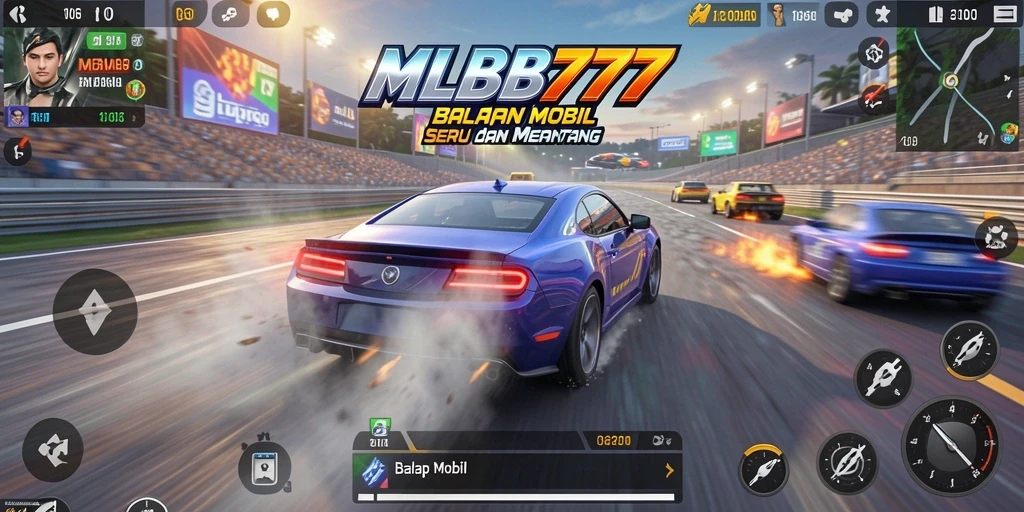 Tampilan antarmuka MLBB777 saat berpacu di lintasan balap.