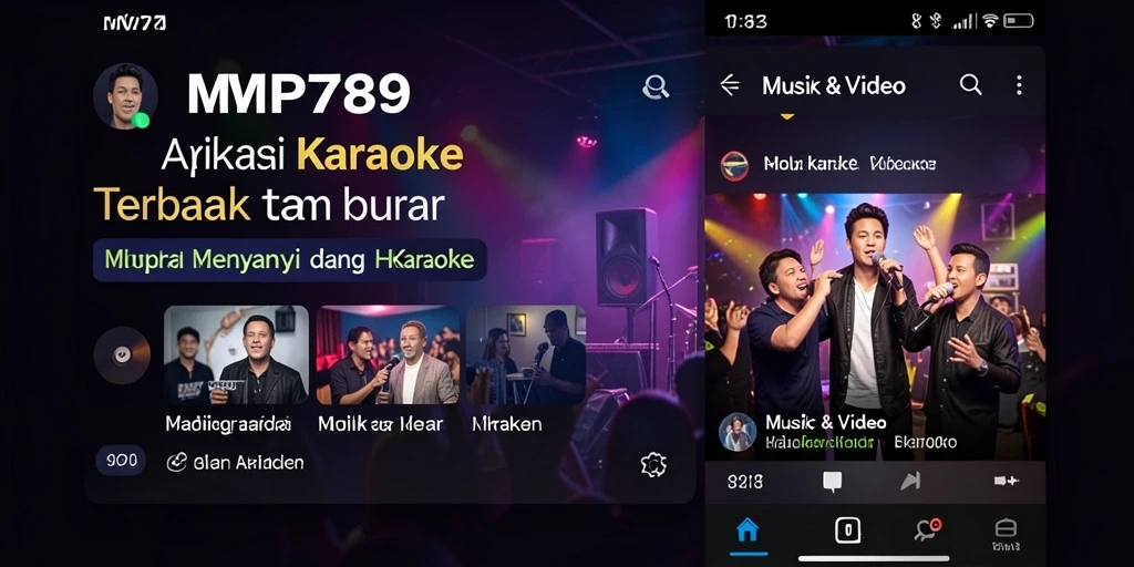 Antarmuka aplikasi Karaoke MVP789 yang menarik dan mudah digunakan.