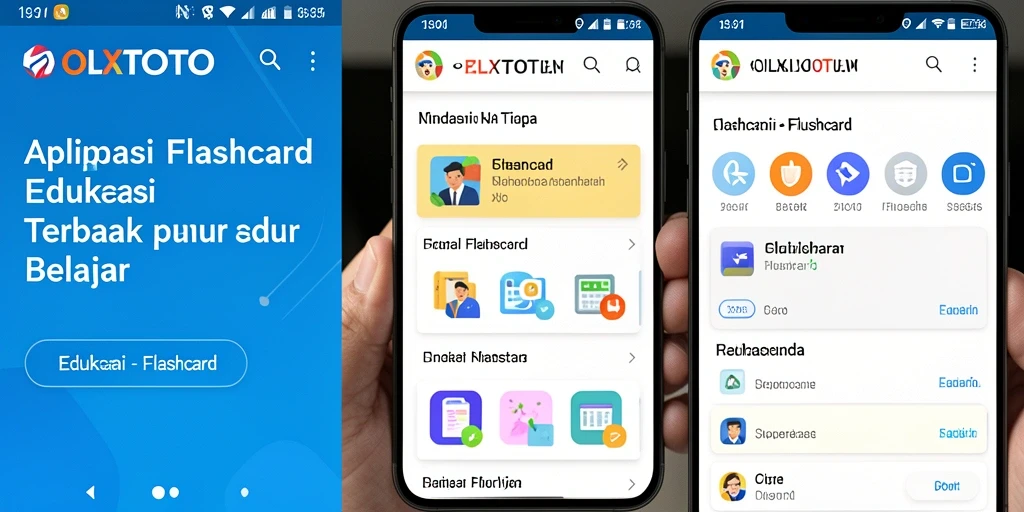 Tampilan antarmuka utama OLXTOTO dengan fitur flashcard yang interaktif.