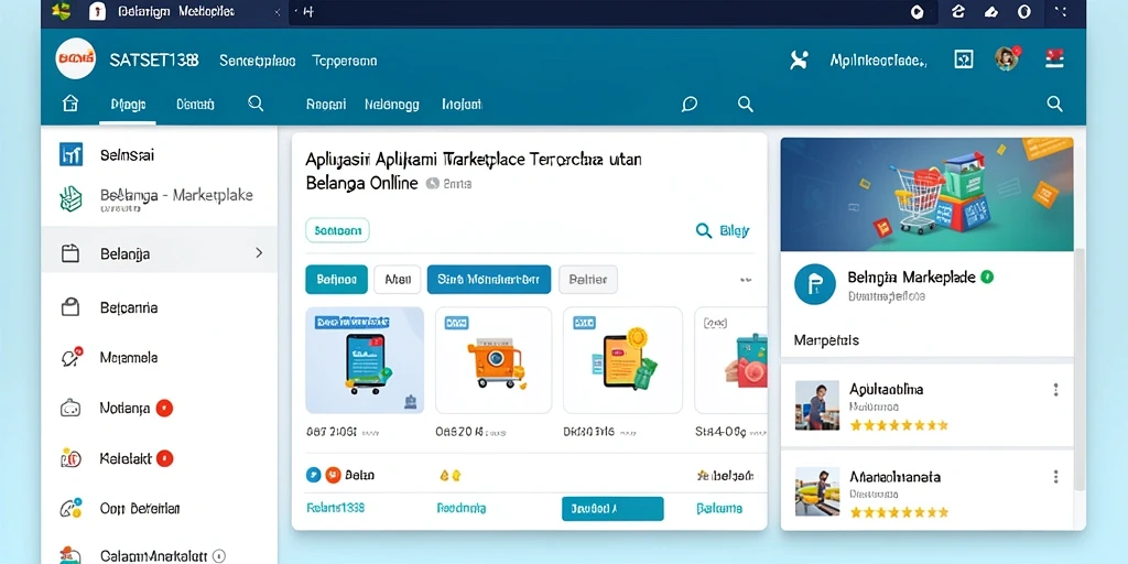 Tampilan antarmuka aplikasi SATSET138 yang modern dan intuitif untuk belanja online.